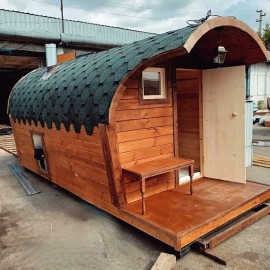 Многослойные бочкообразные бани